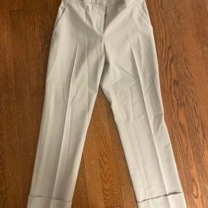 Theory Wool Slacks in Sage Green